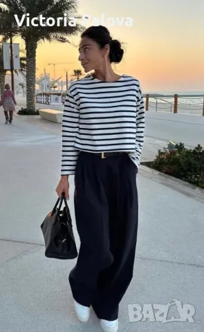 Блуза кроп райе BETTY&CO Германия, снимка 11 - Блузи с дълъг ръкав и пуловери - 39507398