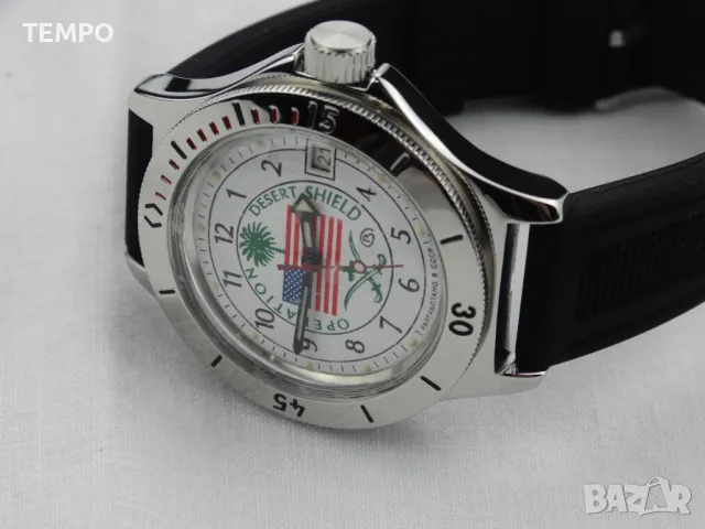 ВОСТОК АМФИБИЯ АВТОМАТИЧЕН -“DESERT SHIELD” ref: 120065, снимка 4 - Мъжки - 42202023