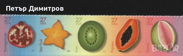 Чисти марки Флора Тропически плодове 2008 от САЩ