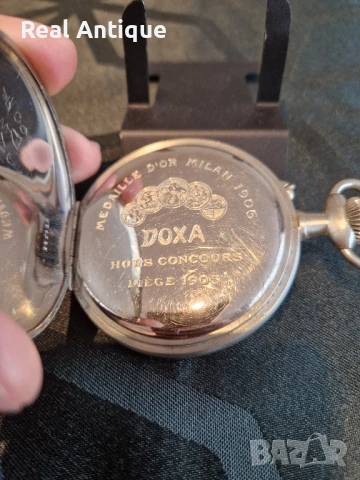 Уникален голям антикварен колекционерски джобен швейцарски часовник Doxa Goliath , снимка 7 - Антикварни и старинни предмети - 50928096