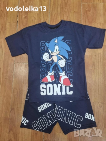 нов тъмно син комплект Соник