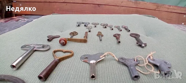 24бр стари немски ключета за джобни часовници, снимка 9 - Антикварни и старинни предмети - 48104942