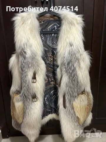 Дамски елек, ествен косъм, снимка 2 - Елеци - 49037857