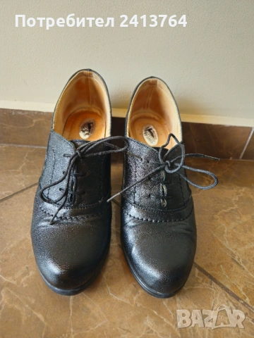 Обувки с ток 36 номер, естествена кожа