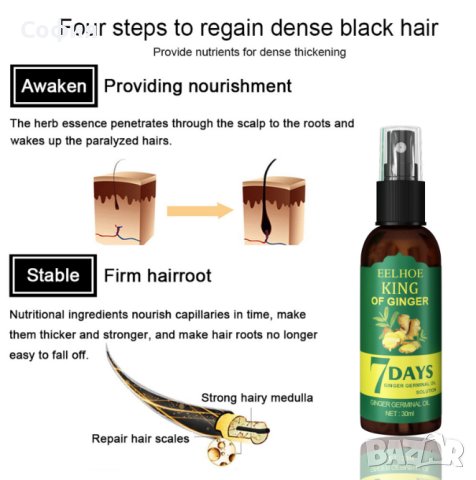 Многофункционален продукт за коса – растеж, заздравяване и сгъстяване., снимка 5 - Продукти за коса - 42655486