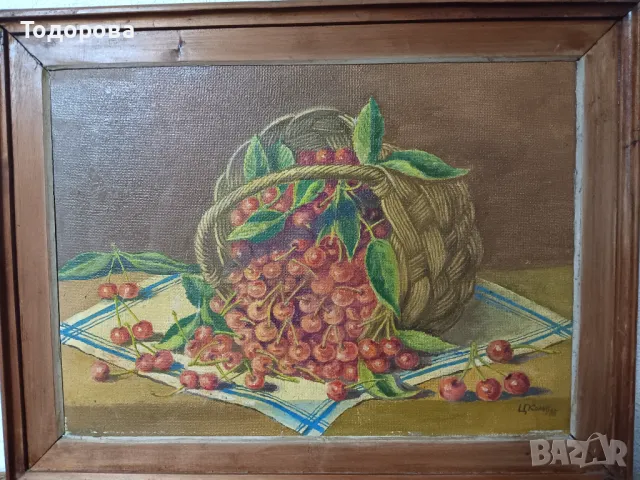 Стара авторска картина, снимка 2 - Картини - 47289397