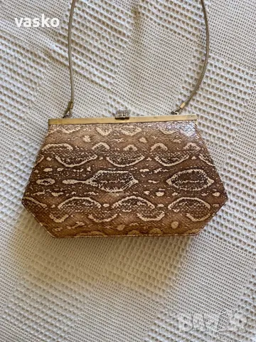 Дамска чанта-змийска кожа, снимка 5 - Чанти - 49368626