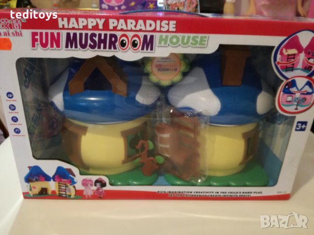 Голяма гъбена къща за кукли с аксесуари, снимка 2 - Играчки за стая - 31107530