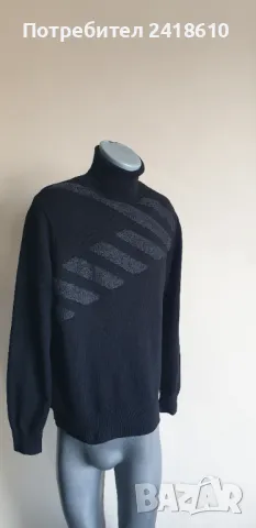 Emporio Armani EA7 Wool Knit POLO Mens Size 50 / L  ОРИГИНАЛ! Мъжки Вълнен Поло Пуловер!, снимка 3 - Пуловери - 49067379