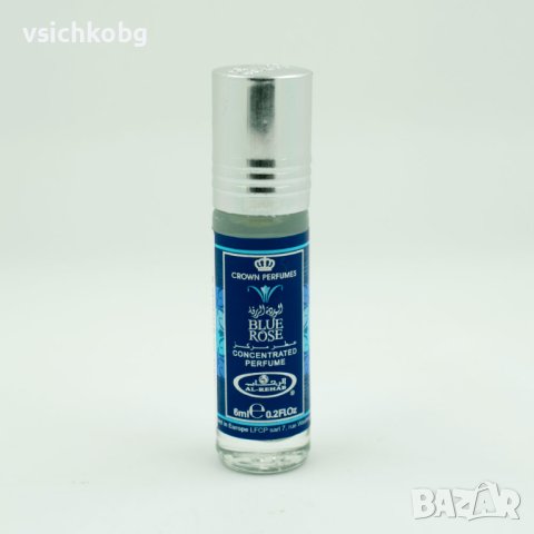 Арабско парфюмно масло от Al Rehab Blue rose 6 ml Роза, мускус, сандалово дърво и подправки 0% алкох, снимка 3 - Унисекс парфюми - 42356307
