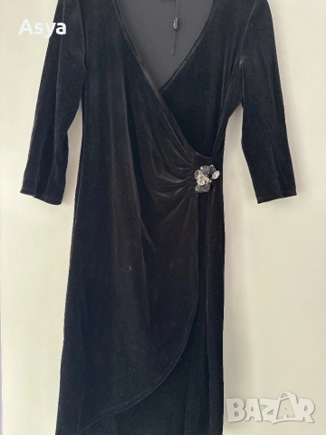 Черна елегантна рокля M&Co petite, снимка 9 - Рокли - 43037939