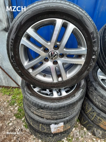 ляти джанти с гуми 5×112, фолксваген 16цола , снимка 2 - Гуми и джанти - 54071778