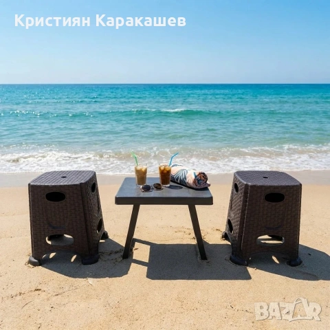 Verona Compact Set™ – Сгъваем комплект маса и столчета за градина, къмпинг и плаж, снимка 4 - Градински мебели, декорация  - 54275721