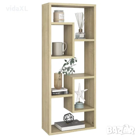 vidaXL Стенен рафт, дъб сонома, 36x16x90 см, инженерно дърво, снимка 3 - Етажерки - 56147771