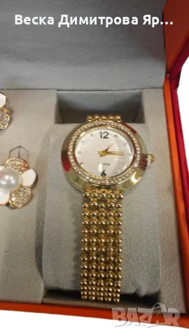 Дамски часовник с комплект бижута - Перфектния подарък за всяка жена, снимка 2 - Бижутерийни комплекти - 48683015