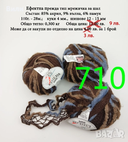 Остатъци от прежди различни по състав, снимка 9 - Други - 38749094