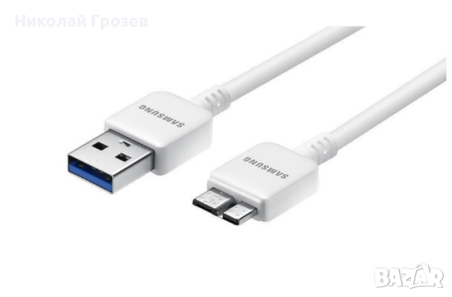 Оригинален Data USB Кабел за SAMSUNG 21-PIN ET-DQ10Y0WE 1m, Бял, снимка 1 - USB кабели - 44708043