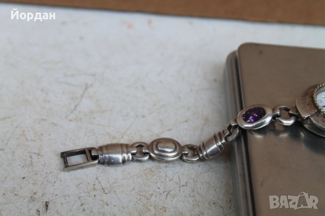 Немски часовник кварц гривна сребро и аметист ***, снимка 11 - Антикварни и старинни предмети - 40404627