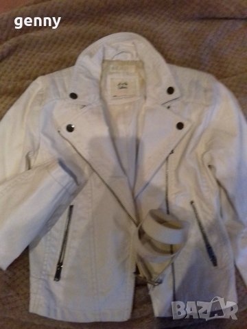 2лв общо!Бял памучен топ с подарък бяло кожено яке  H&M , снимка 3 - Детски Блузи и туники - 30631227