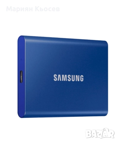 Преносим външен SSD диск 500GB (син) - Samsung Portable SSD T7 500GB USB 3.2