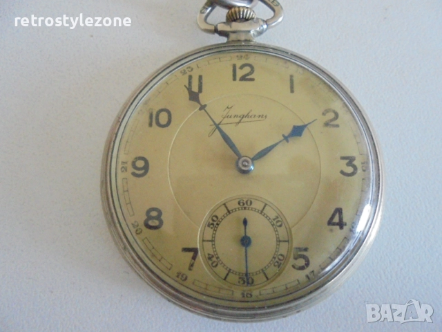 № 8381 Стар джобен часовник Junghans  , снимка 7 - Антикварни и старинни предмети - 52506341