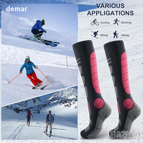 ANQFZQE Дамски ски чорапи от мериносова вълна 4-7, снимка 4 - Спортна екипировка - 42643357
