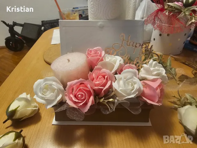 Букети от сапунени цветя, снимка 9 - Подаръци за жени - 49294100