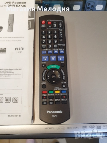 Записващо двд / DVD Recorder Panasonic DMR-EX72S с оригинално дистанционно и книжка., снимка 7 - Плейъри, домашно кино, прожектори - 50613297