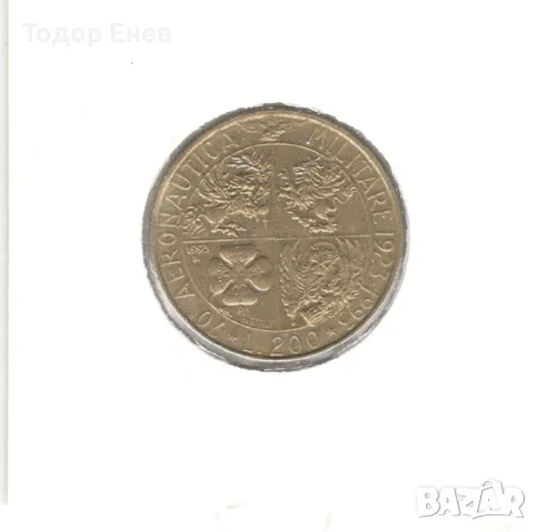 Italy-200 Lire-1993 R-KM#155-Military Aviation, снимка 3 - Нумизматика и бонистика - 49340730