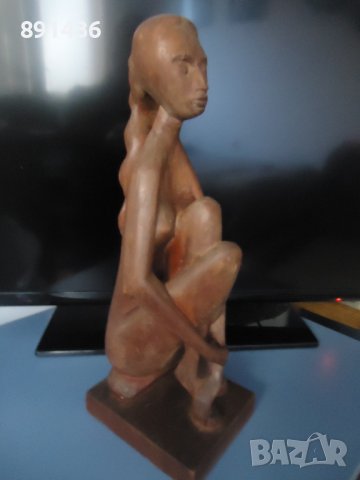 Стара дървена фигура дърворезба абстрактна еротика , снимка 2 - Статуетки - 39218933