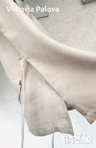 Елегантна ленена блуза/топ без ръкави L’EQUIPE PLUS Италия, снимка 7 - Корсети, бюстиета, топове - 53978957