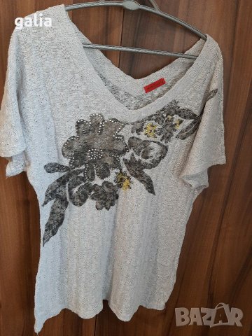 Сива блузка, снимка 2 - Корсети, бюстиета, топове - 29842328