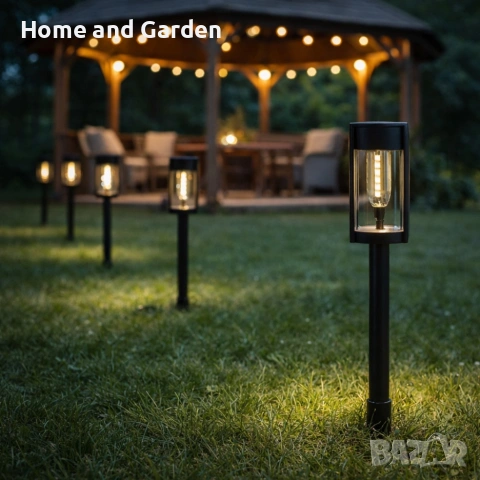 Градинска соларна лампа XF-2902 – стилно осветление за двор, алеи и тераси ☀️, снимка 2 - Соларни лампи - 53936568