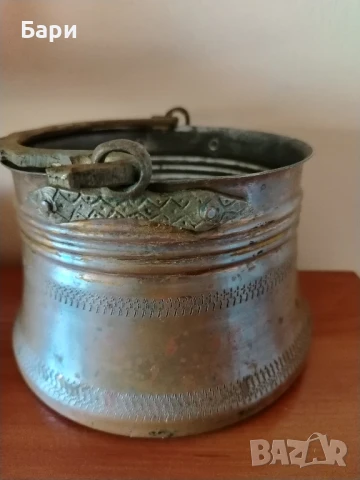 Старо малко котле, бакърче, меден съд,менец,менче, снимка 4 - Антикварни и старинни предмети - 51092660