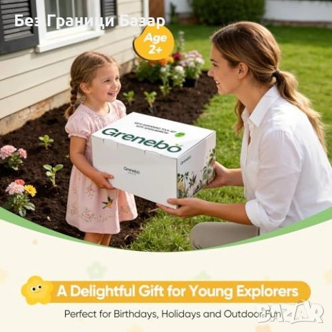 Нов Детски комплект за градина с количка лейка ръкавици 11 части игра, снимка 8 - Образователни игри - 53876530