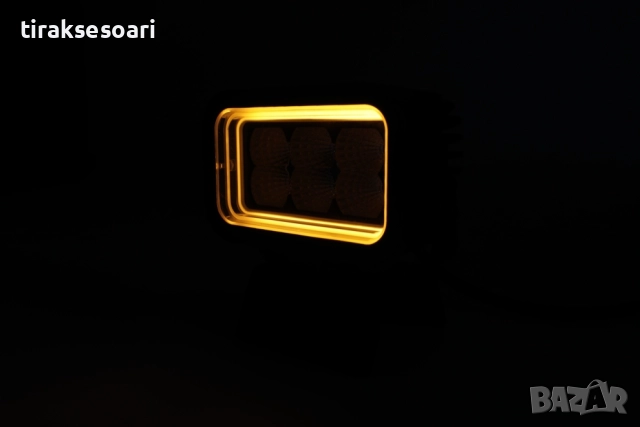 42W LED Халоген FLOOD – Бял Работен Фар с Жълта и Червена DRL Светлина 12V/24V, снимка 8 - Аксесоари и консумативи - 52790228