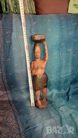 скулптура ръчно направена от Африка, снимка 3 - Антикварни и старинни предмети - 42143939