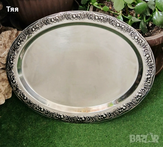 Голямо плато с орнаменти , снимка 2 - Антикварни и старинни предмети - 52974966