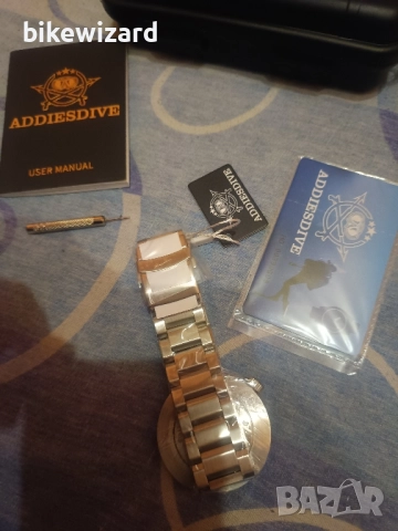 Addiesdive 1000m автоматичен мъжки часовник хелиева клапа НОВ, снимка 6 - Мъжки - 52619768