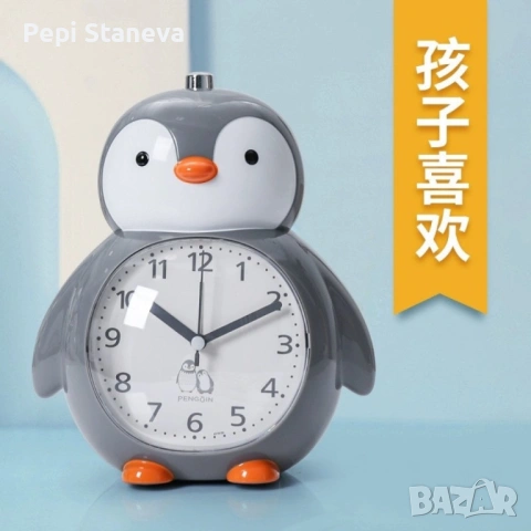 Детски часовник, нощна лампа Пингвин 14cm*18cm*10cm, снимка 3 - Детски нощни лампи - 53089587