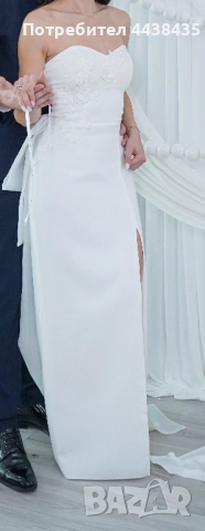Елегантна бяла рокля за сватба / годеж, снимка 7 - Сватбени рокли - 52487683