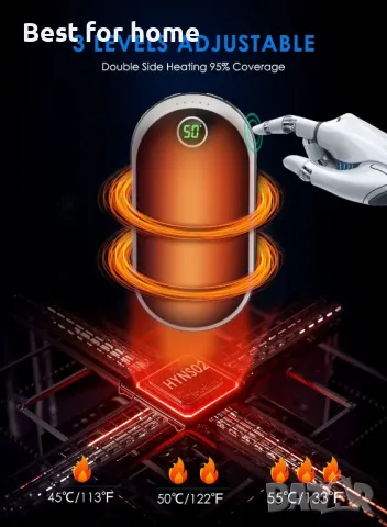 Външна батерия - нагревател за ръце 10000 mAh, снимка 2 - Външни батерии - 49418413