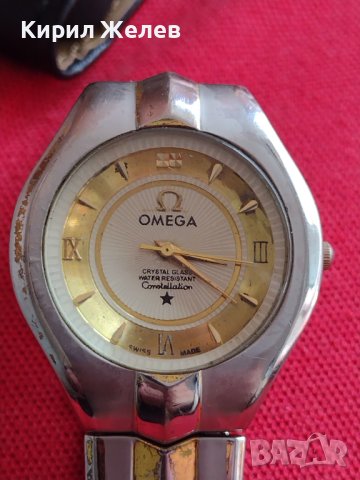 Марков дамски часовник OMEGA CRYSTAL GLASS WATER RESIST работи перфектен 38118, снимка 4 - Дамски - 40754653