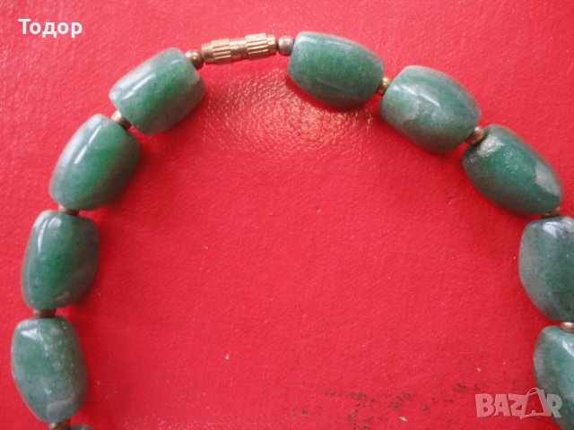 Колие гердан от естествени зелени камъни 2, снимка 4 - Колиета, медальони, синджири - 40391381