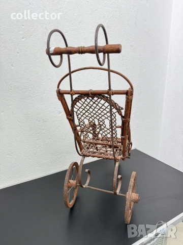 Стара детска количка за кукли 19в. №7574, снимка 8 - Антикварни и старинни предмети - 52300280