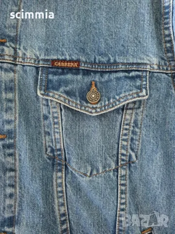 Винтидж дънково яке Carrera Jeans & Co. XL 100% памук синьо яке, снимка 2 - Якета - 55798158