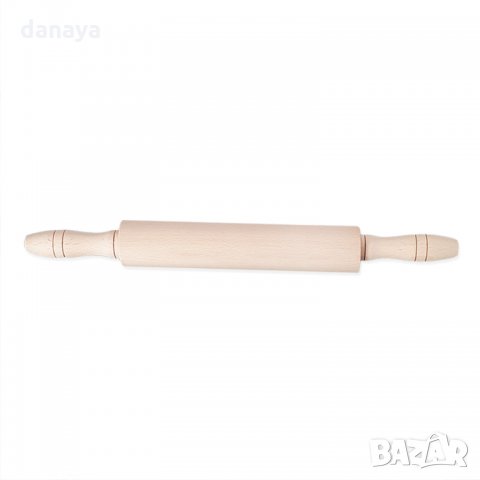 2659 Дървена точилка за разточване на тесто с дръжки, 46см, снимка 2 - Прибори за хранене, готвене и сервиране - 35441282