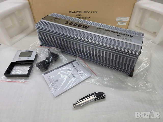 Инвертор GIANDEL 5000W 12V към 230V Чиста Синусоида с Дистанционно, снимка 12 - Друга електроника - 53377316