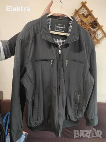 Мъжко черно яке, голям размер 