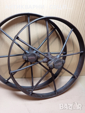 Комплект Стари Немски Метални Колела Общо Тегло 13кг. , снимка 3 - Антикварни и старинни предмети - 52930586